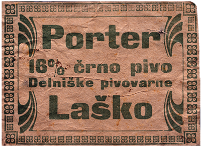 TEMNO PIVO PORTER, med leti 1905 in 1919.