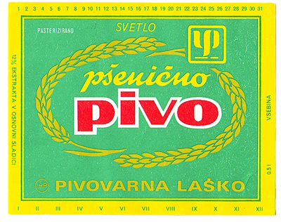 PŠENIČNO PIVO, okoli leta 1976, s stopnjo alkohola 5 %.